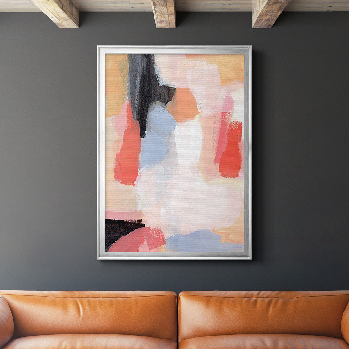 Aerial Scarlet II - Modern Framed Canvas Print