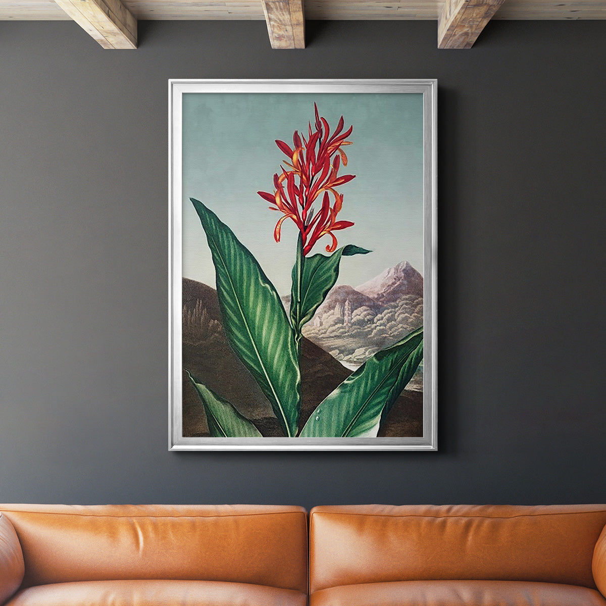 Temple of Flora I - Modern Framed Canvas Print