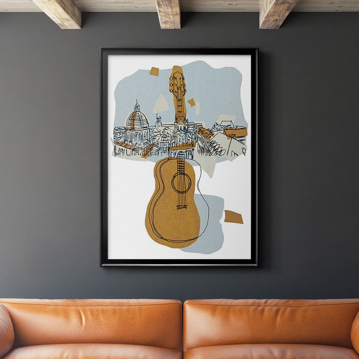 Rehearsal III - Modern Framed Canvas Print