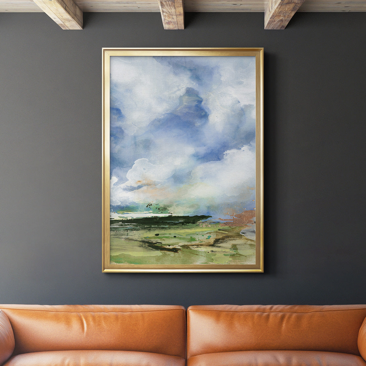 Spring Air II - Modern Framed Canvas Print