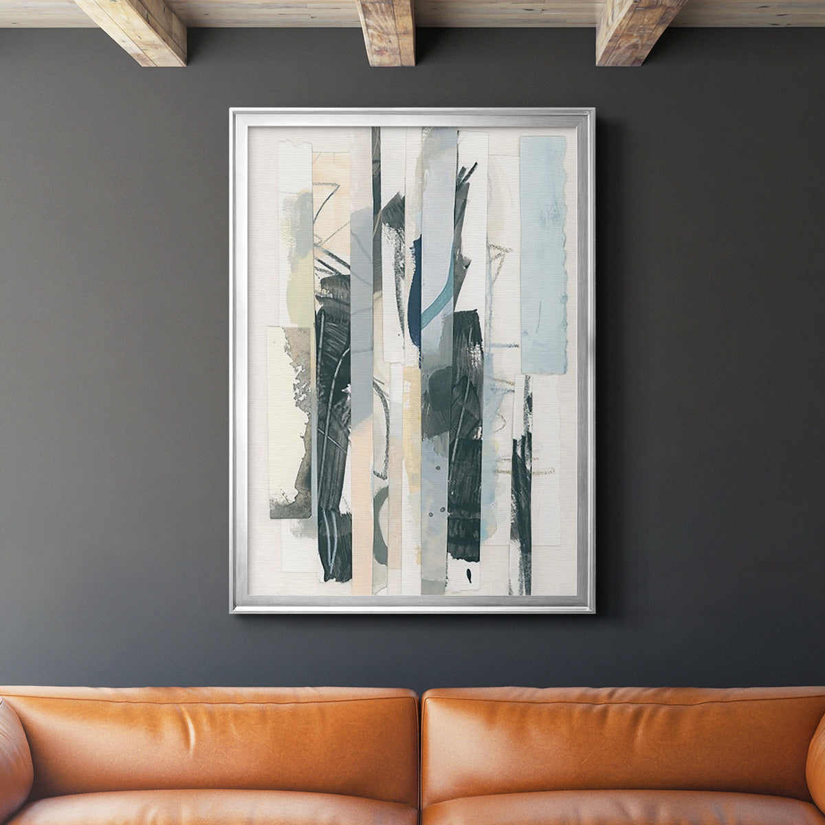Paper Strata I - Modern Framed Canvas Print
