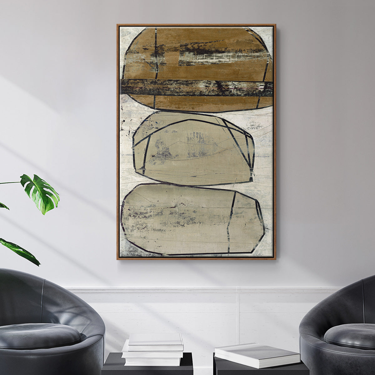 Dim Sum I - Floater Framed Canvas Print