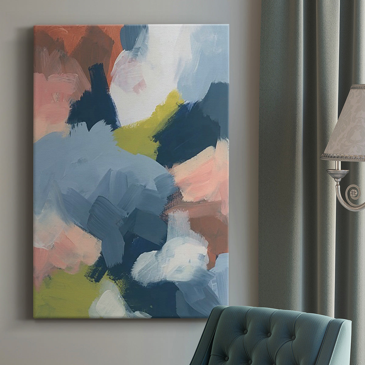 Soft Indigo Atmosphere I Premium Gallery Wrapped Canvas - Ready to Hang