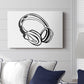 Headphones Sketch - Canvas Art Print