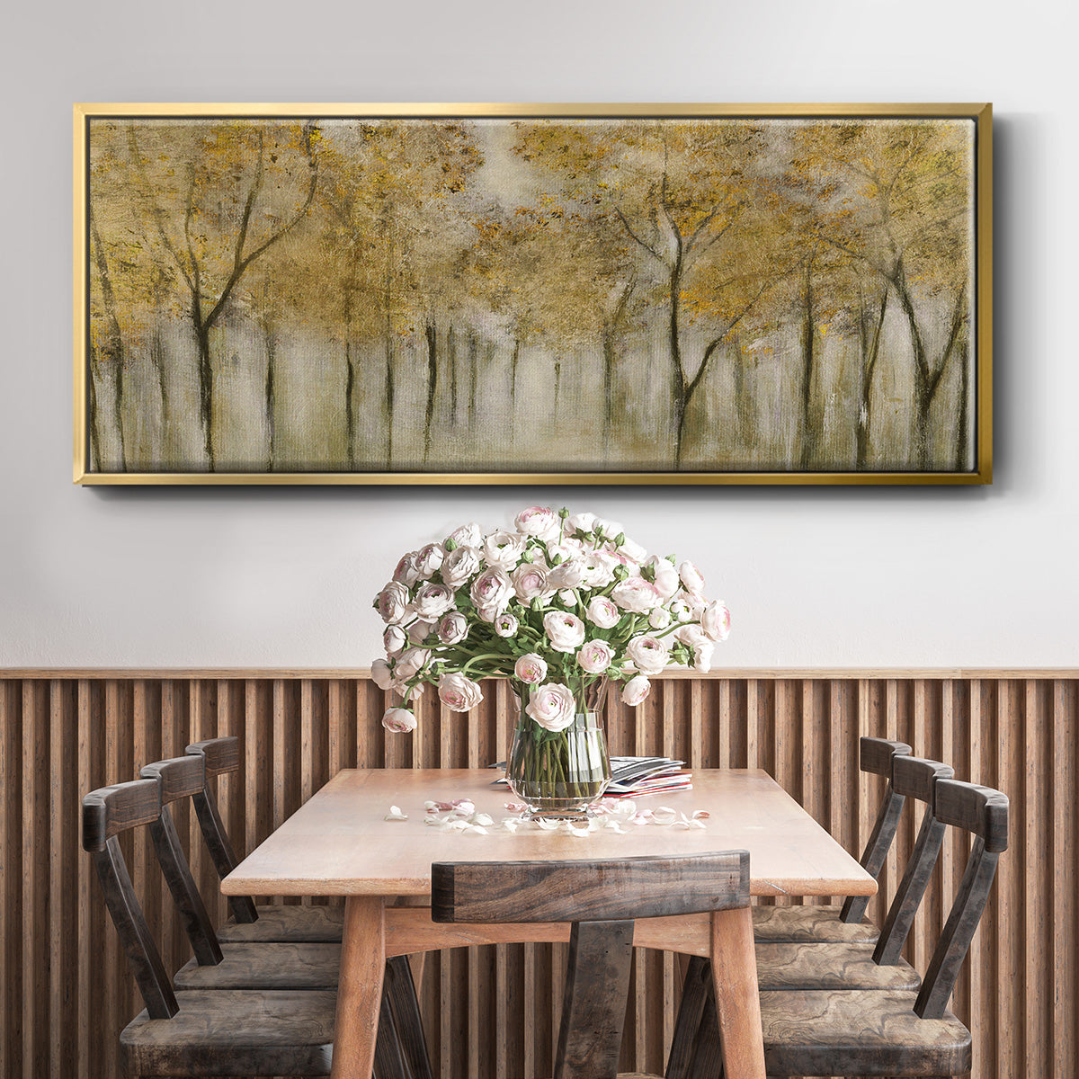 Golden Spring - Floater Framed Canvas Print