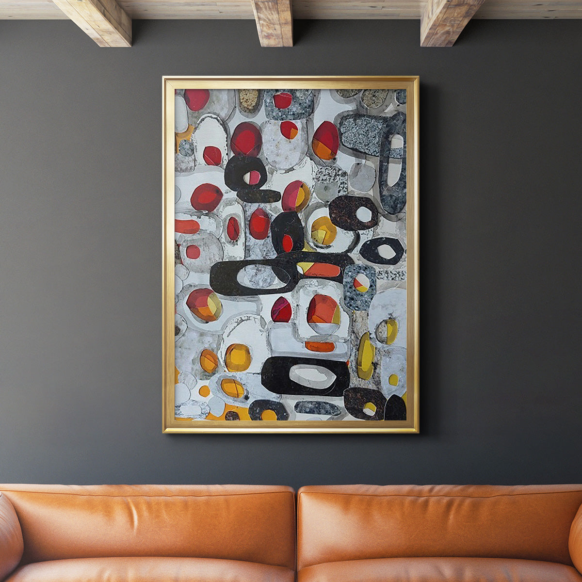 Fruit Collage I - Modern Framed Canvas Print