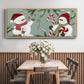 Peppermint Snowman Collection D - Floater Framed Canvas Print