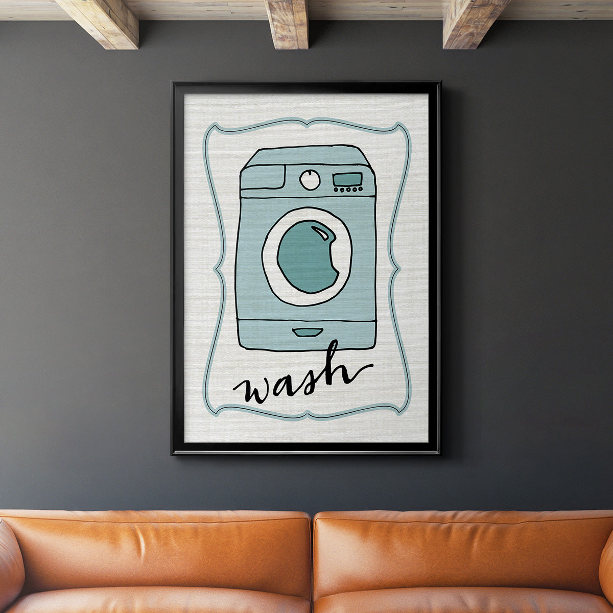 Wash - Modern Framed Canvas Print