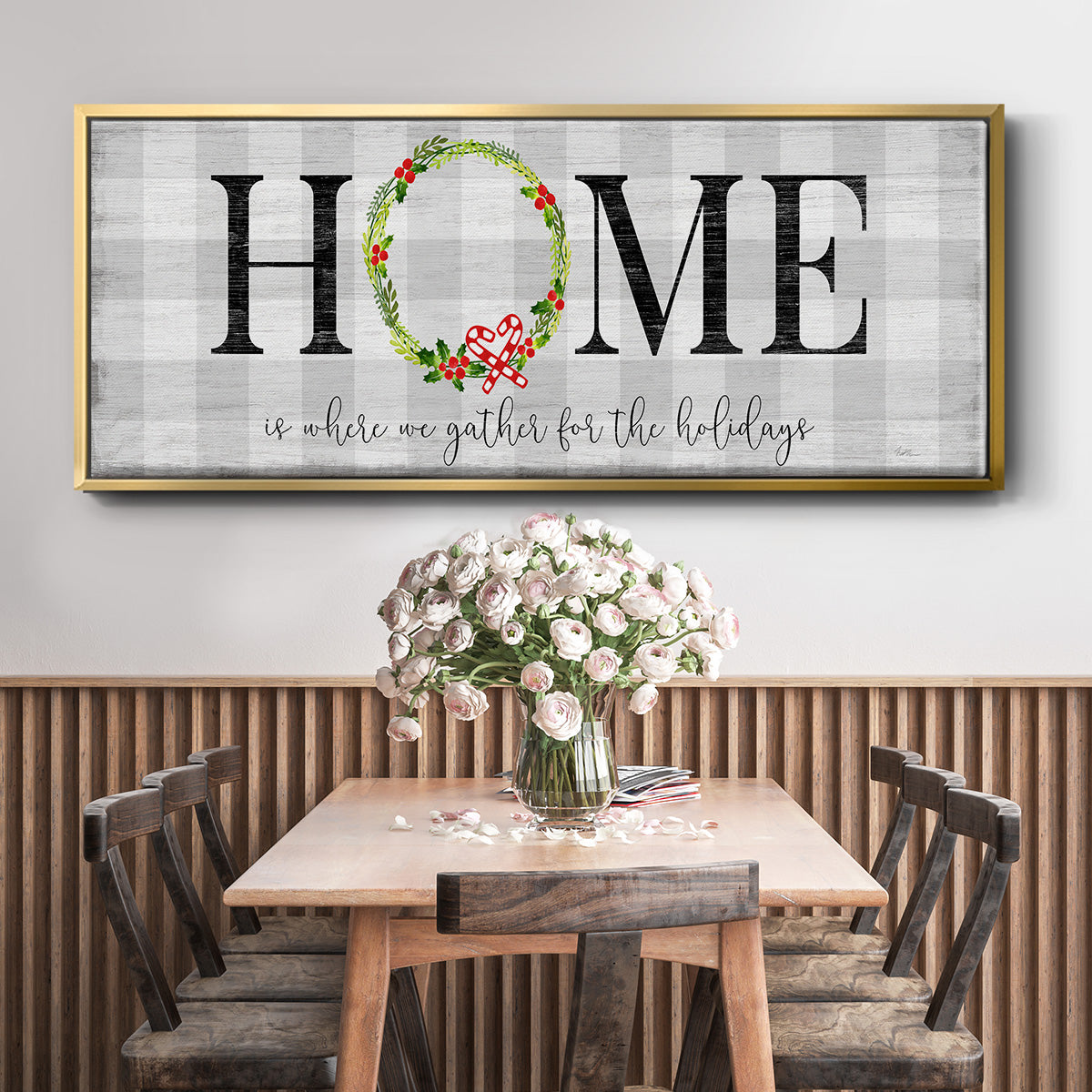 Gather for the Holidays - Floater Framed Canvas Print