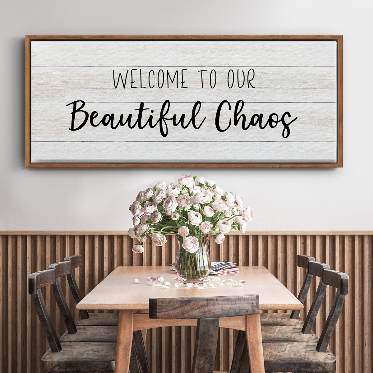 Beautiful Chaos - Floater Framed Canvas Print