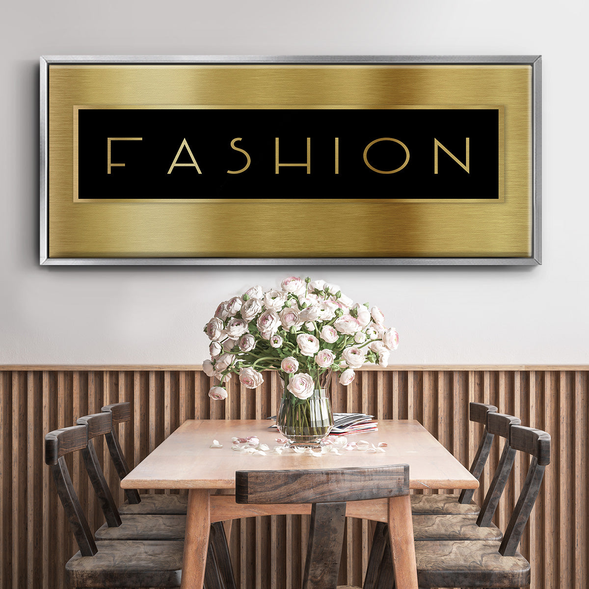Gold Fashion - Floater Framed Canvas Print