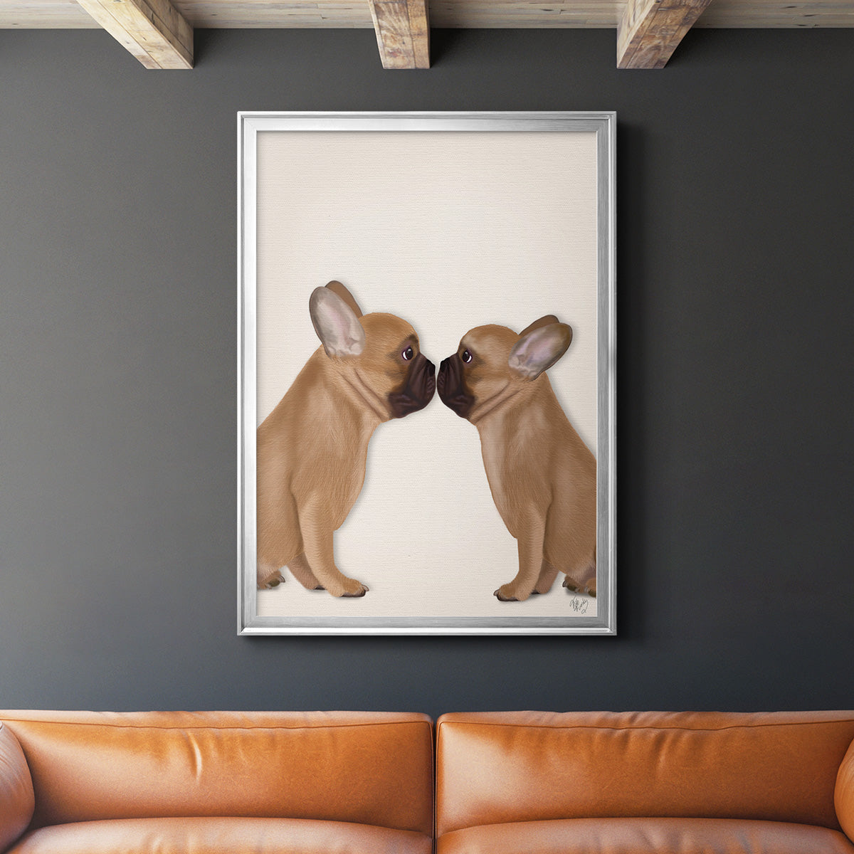 French Kiss Close Up I - Modern Framed Canvas Print