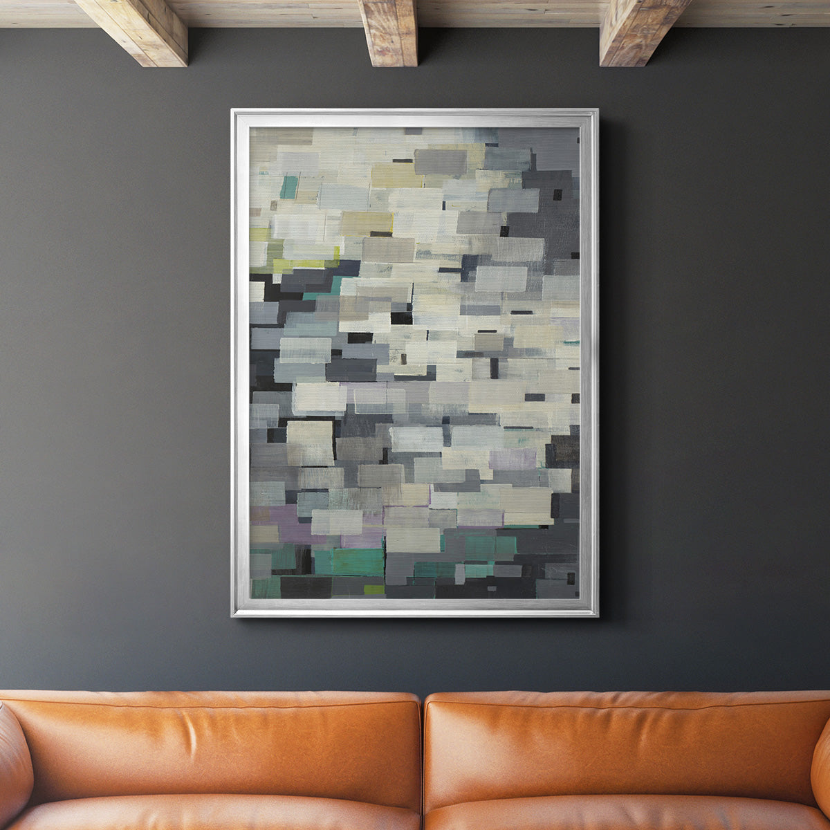 Puzzle Pieces V2 - Modern Framed Canvas Print