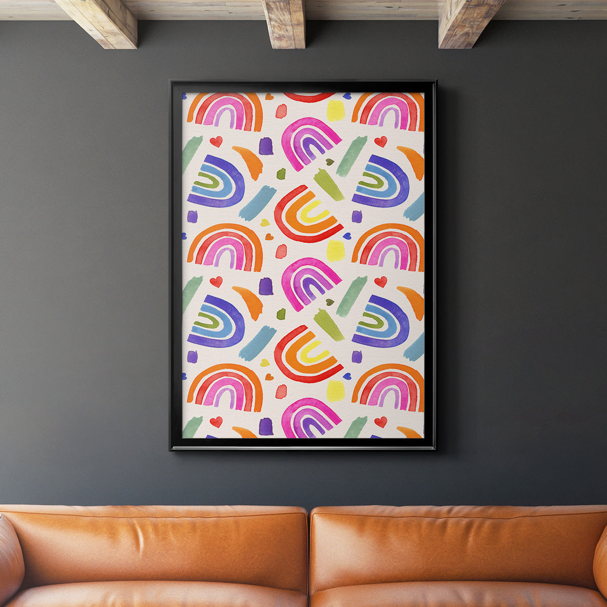 Love Loudly Collection E - Modern Framed Canvas Print