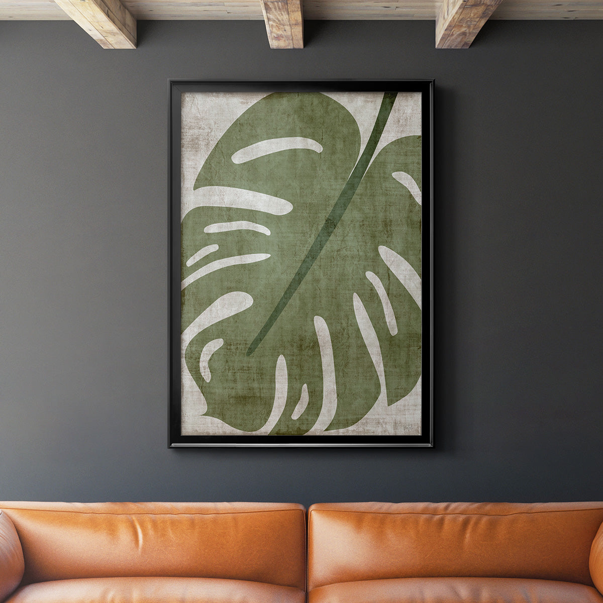 Island Greenery II - Modern Framed Canvas Print