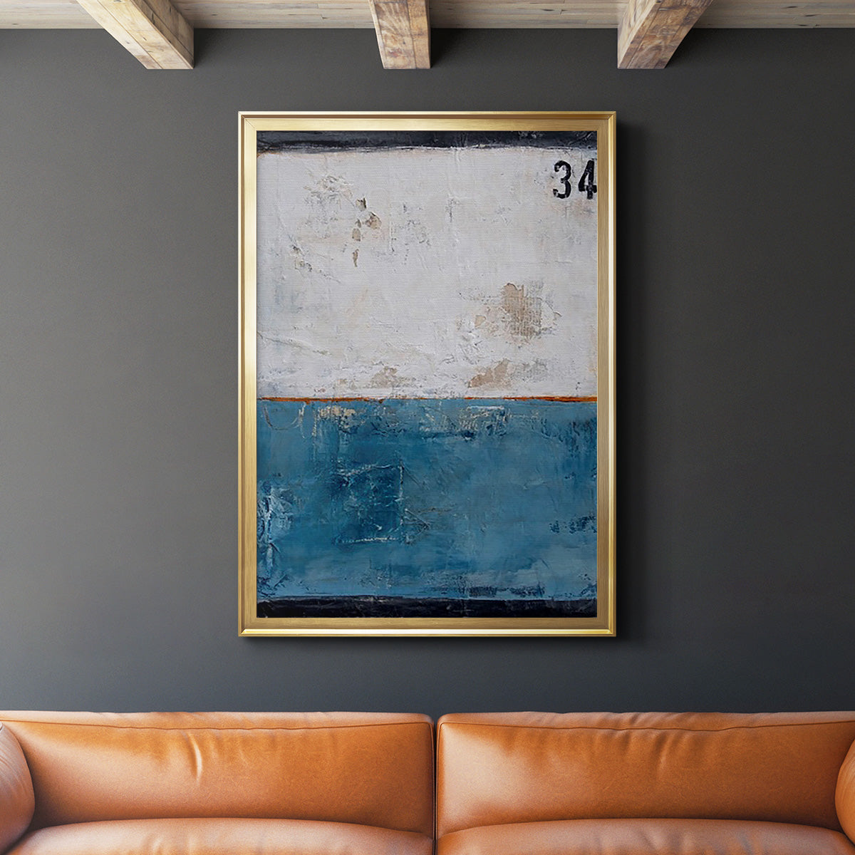 Take 34 - Modern Framed Canvas Print