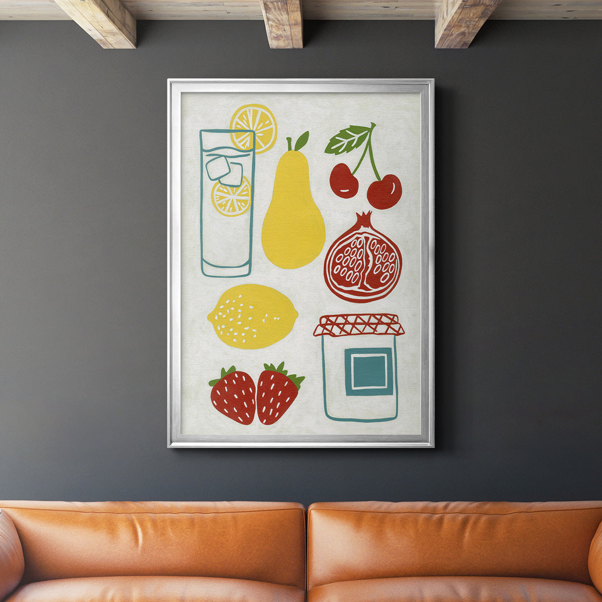 Sunday Picnic - Modern Framed Canvas Print