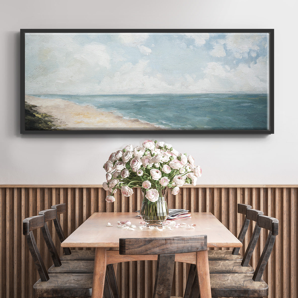 Beach View - Floater Framed Canvas Print