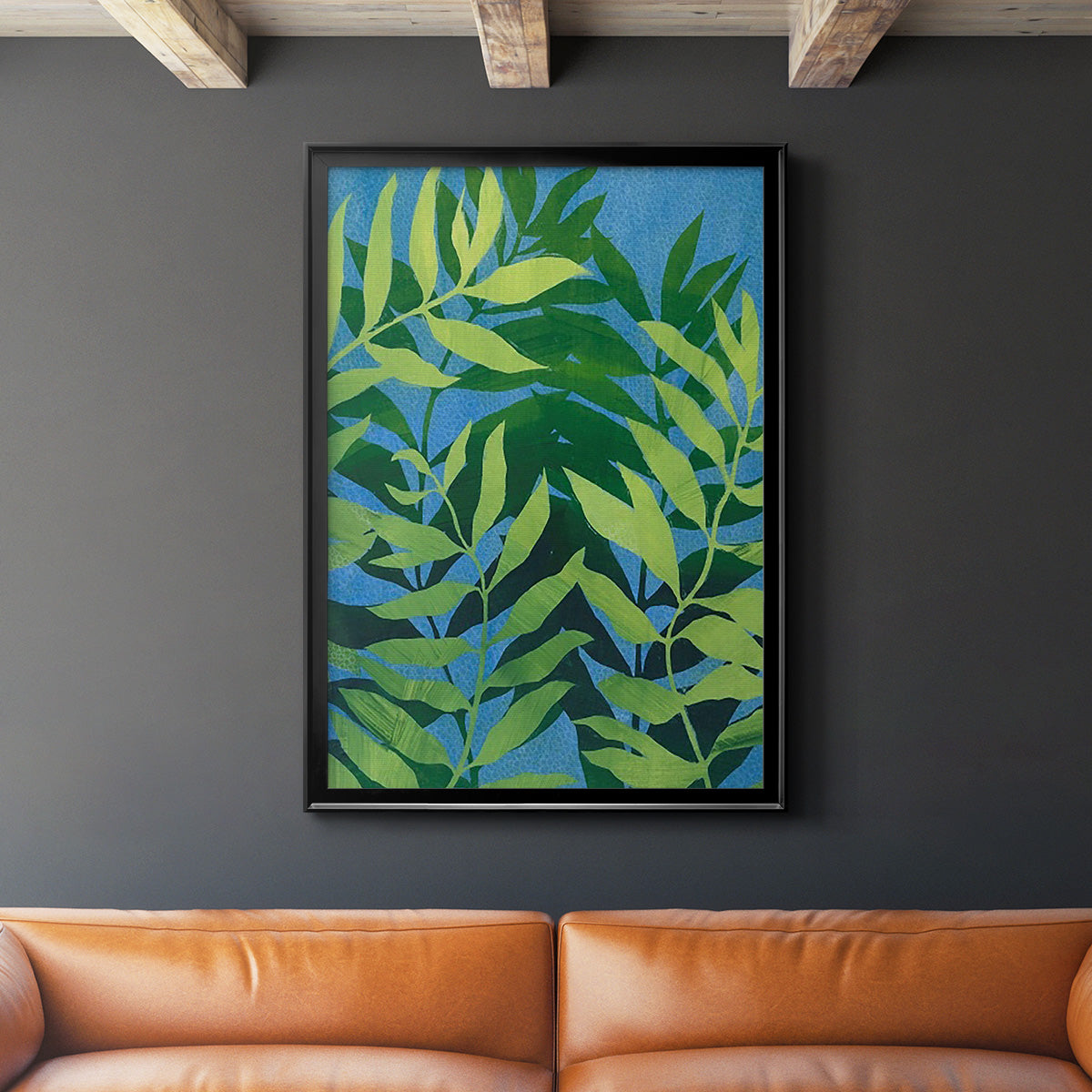 Ocean Vines I - Modern Framed Canvas Print