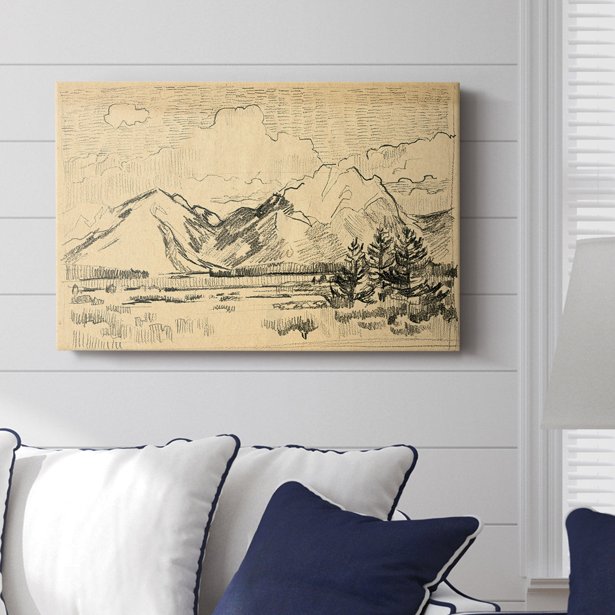 Hatched Horizon II - Canvas Art Print