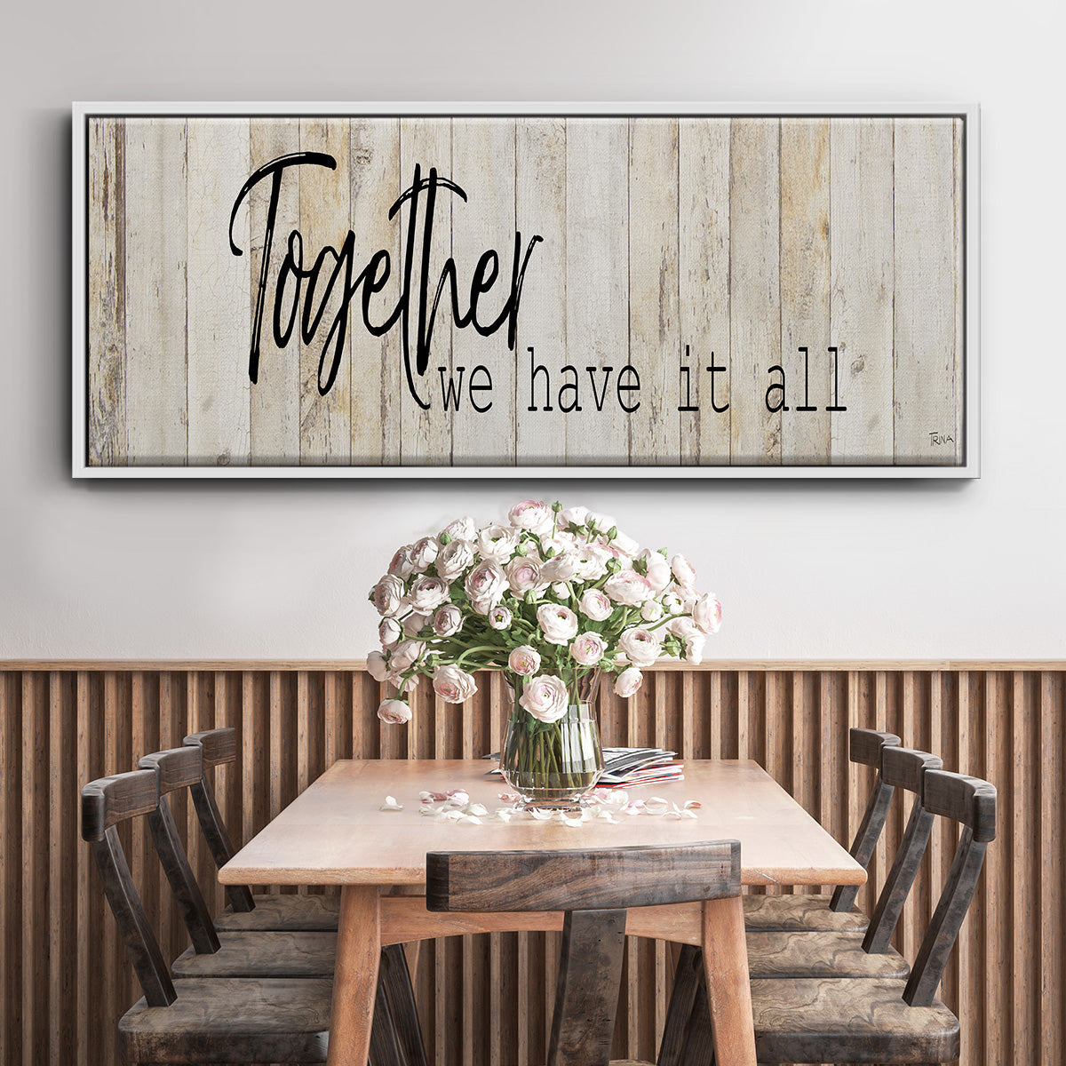 Together We Have - Floater Framed Canvas Print