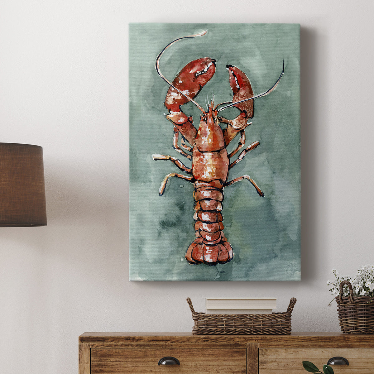 Aquatic Lobster II - Canvas Art Print