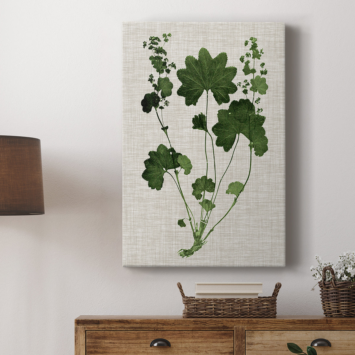 Forest Foliage on Linen IV - Canvas Art Print