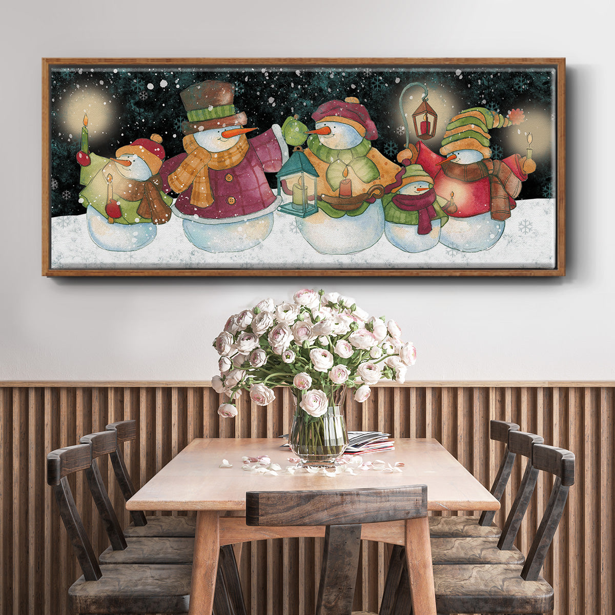 Christmas Lineup - Floater Framed Canvas Print