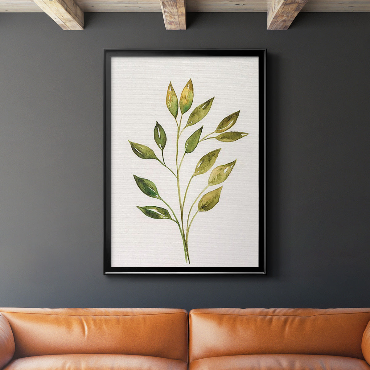 Single Twig II - Modern Framed Canvas Print