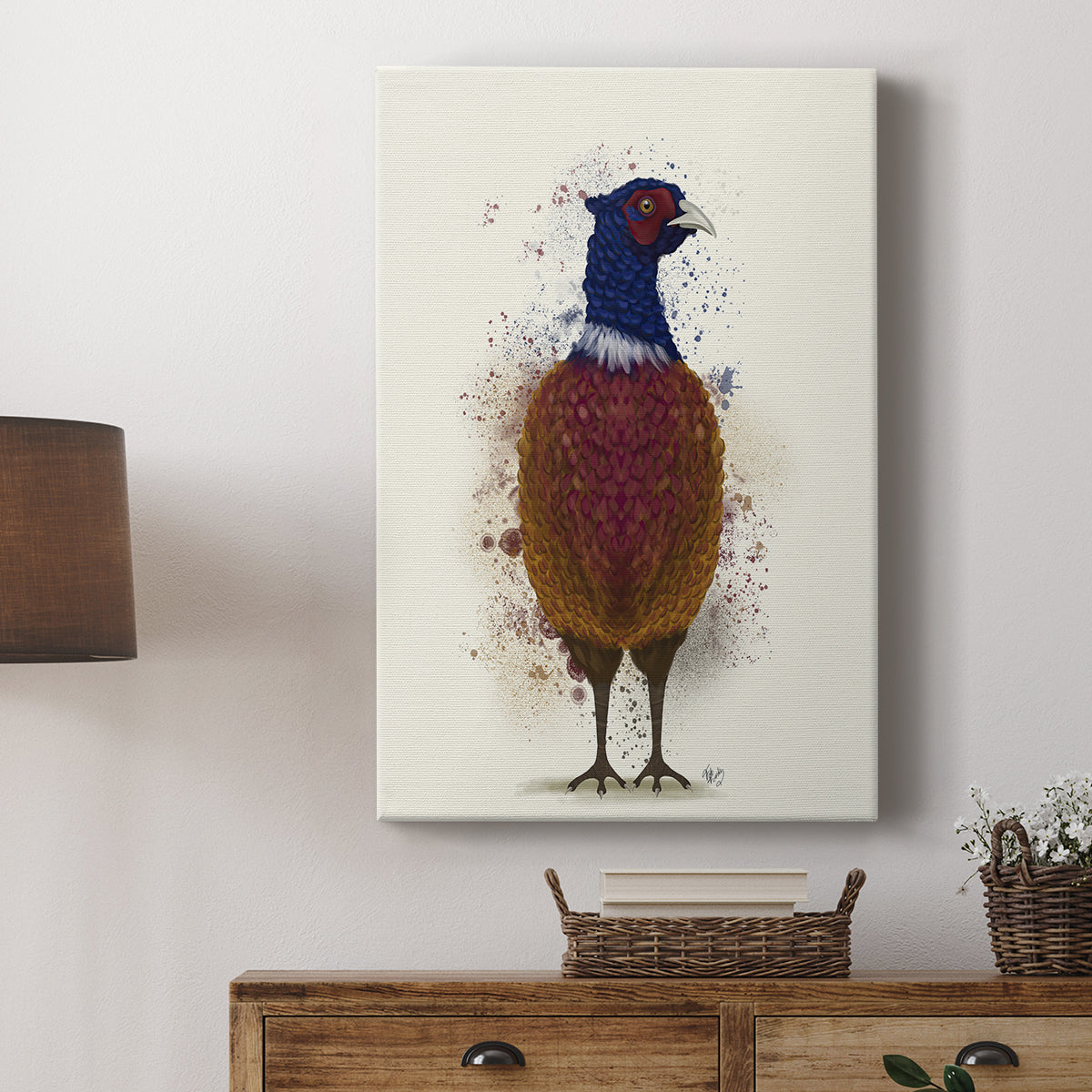 Pheasant Splash 3 - Canvas Art Print
