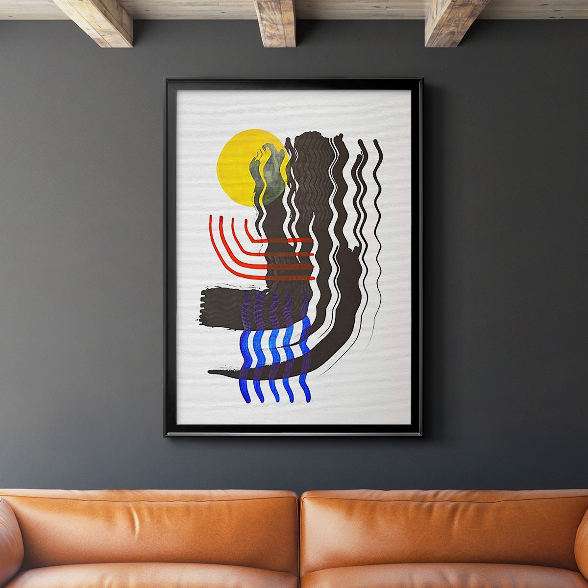 Shifting II - Modern Framed Canvas Print