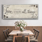 Love Conquers - Floater Framed Canvas Print