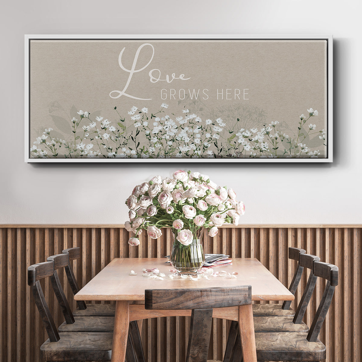 Bouquet of Love - Floater Framed Canvas Print