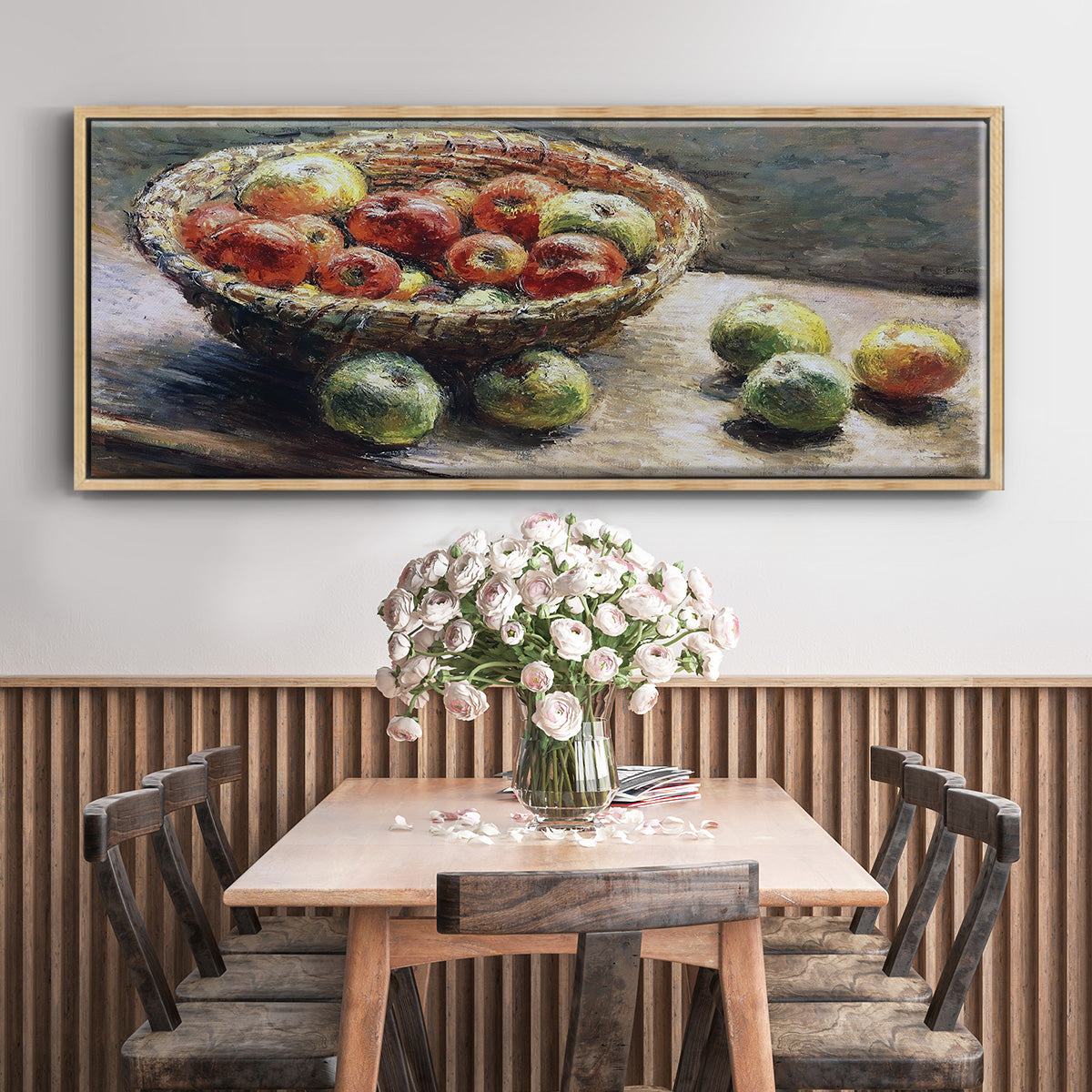 The Plate with Apples, 1880 - Floater Framed Canvas Print