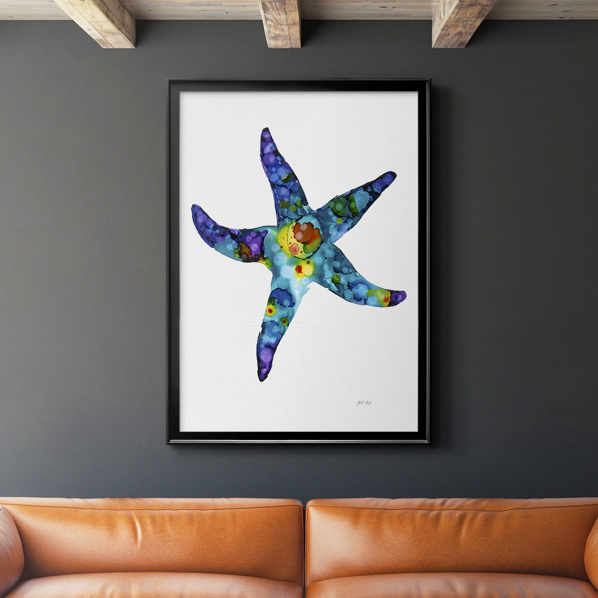 Sea Star - Modern Framed Canvas Print