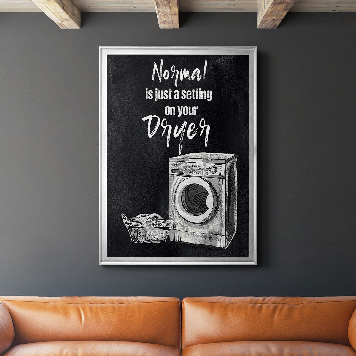 Normal Is Just A Setting - Modern Framed Canvas Print