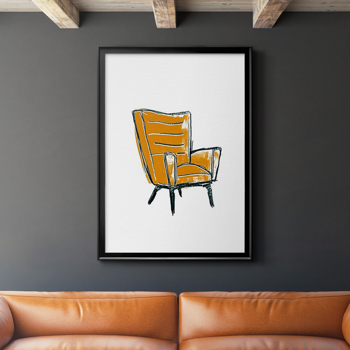 Take a Seat III - Modern Framed Canvas Print