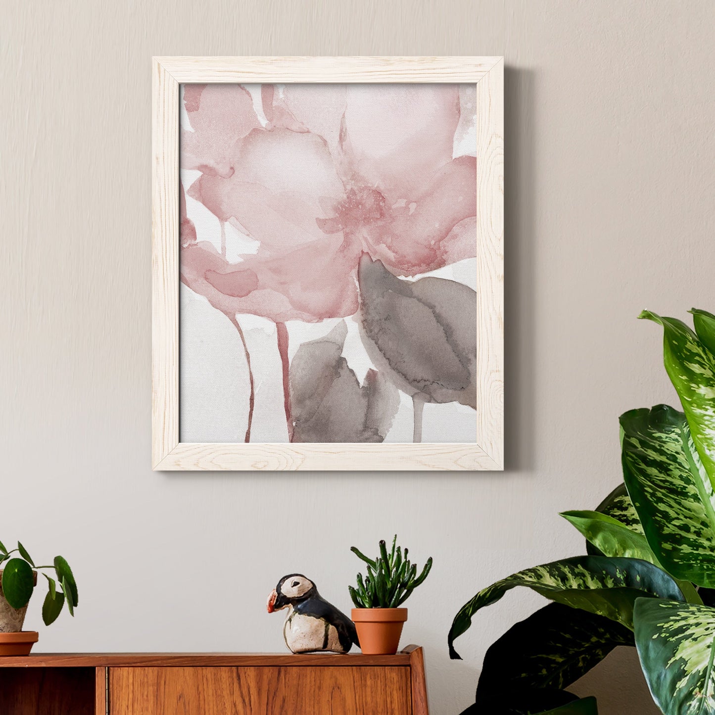 Blush Bloom II - Premium Canvas Framed in Barnwood - Ready to Hang