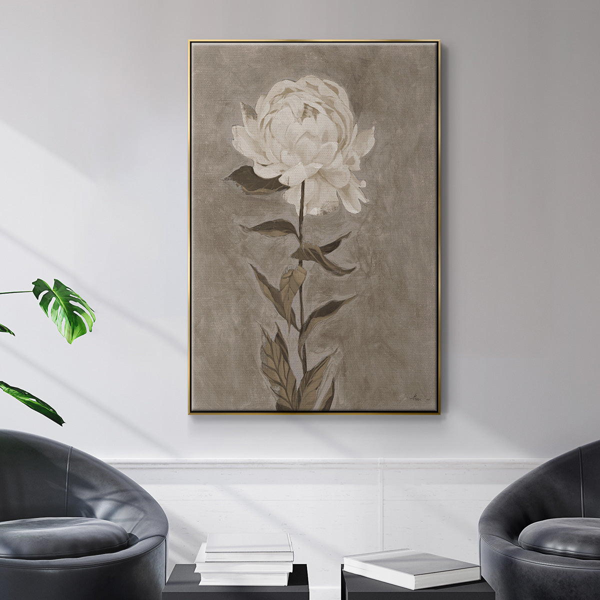 Pretty as a Peony I  -  Framed Canvas Print