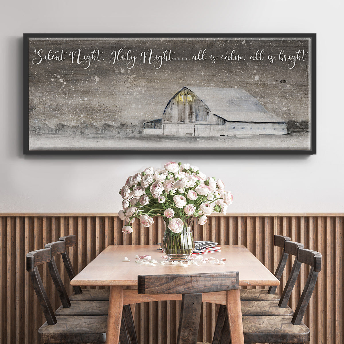 Silent Night - Floater Framed Canvas Print