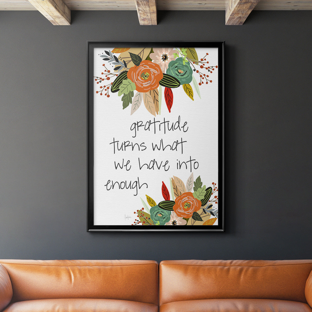 Illustrated Impressions II - Modern Framed Canvas Print