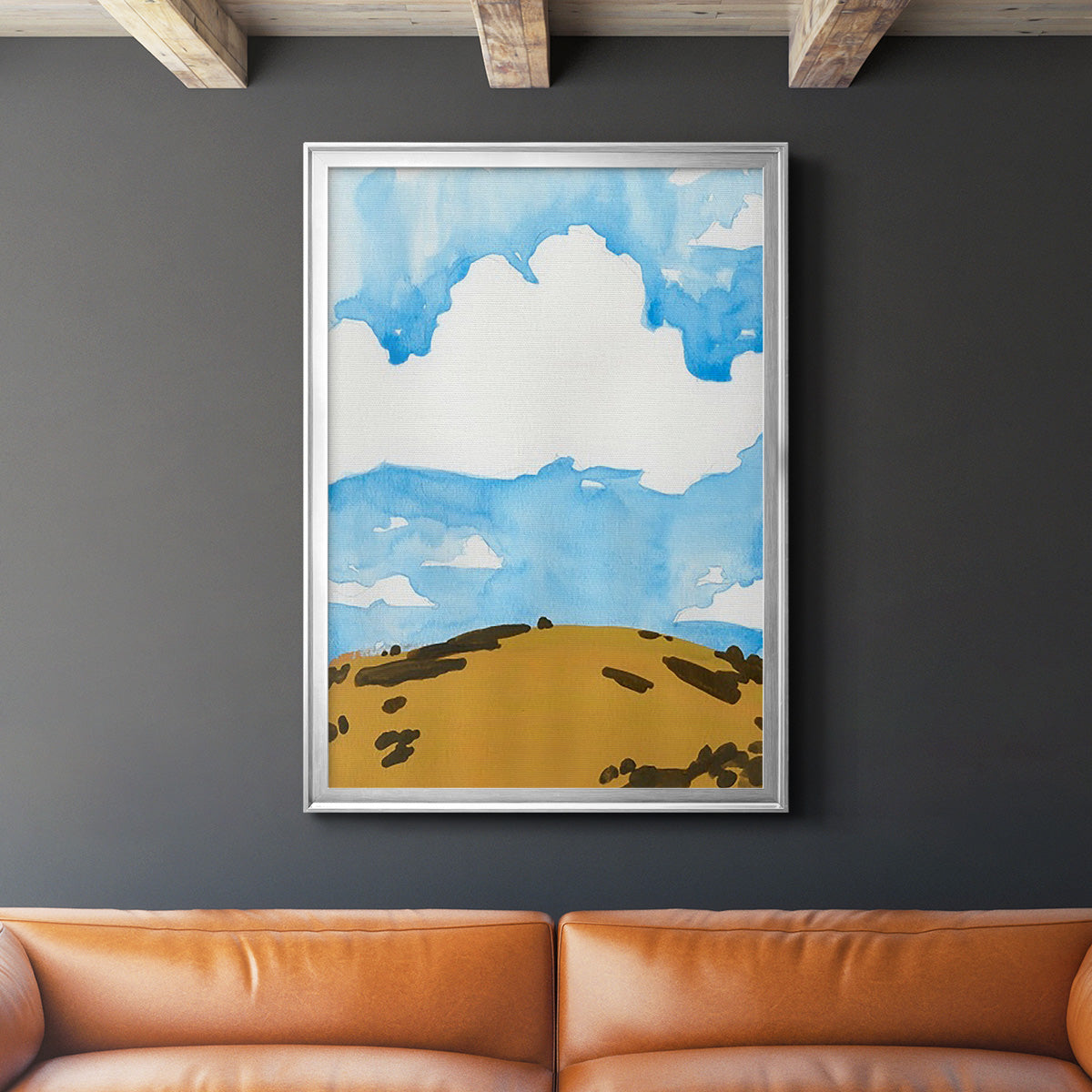 Summer Knoll II - Modern Framed Canvas Print