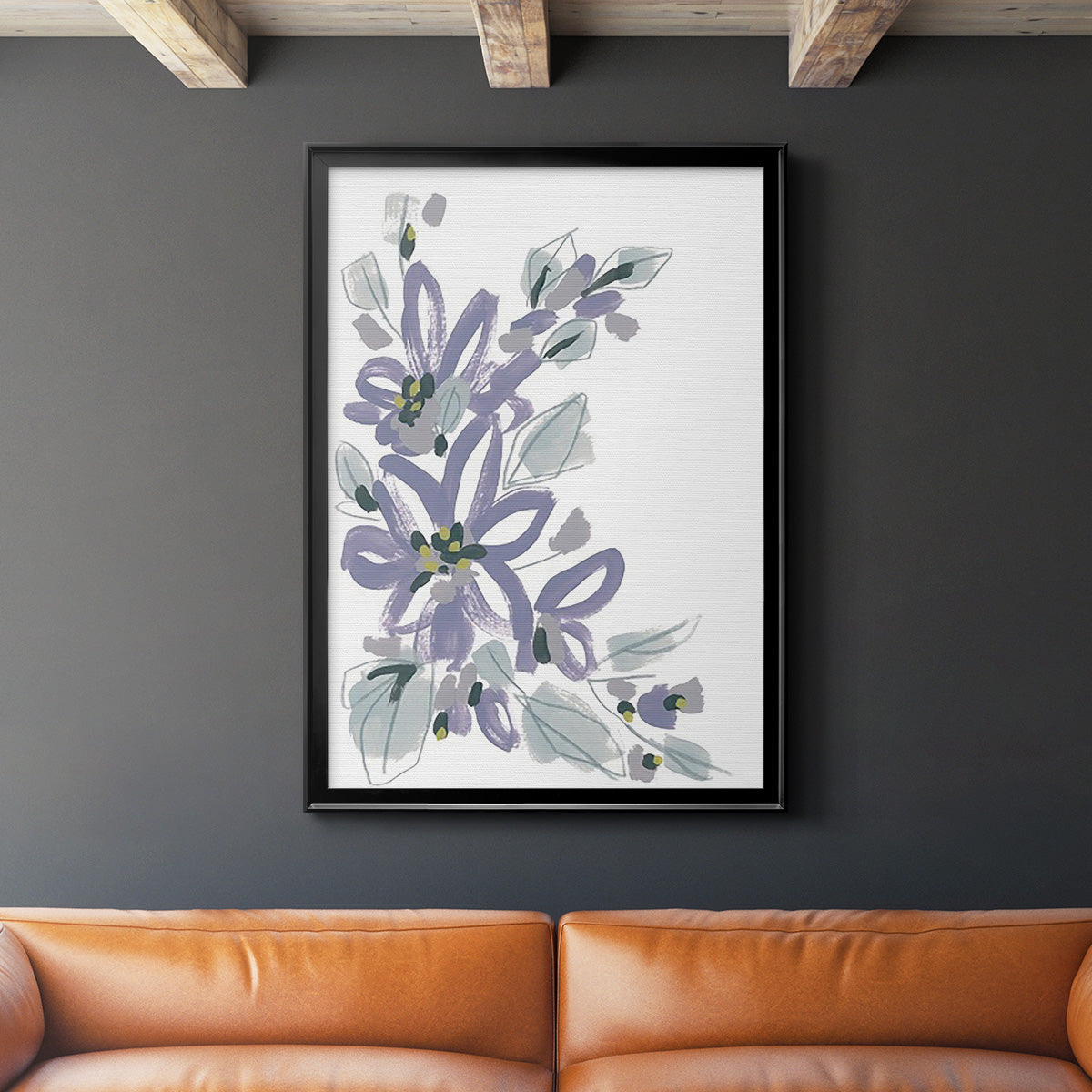 Periwinkle Patch I - Modern Framed Canvas Print