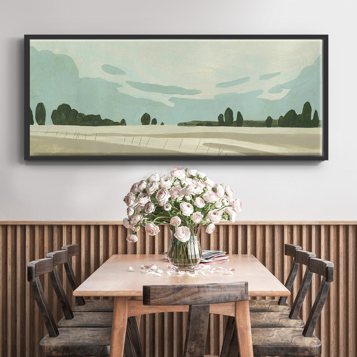 Farmland Study III - Floater Framed Canvas Print