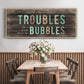 Troubles Bubbles - Floater Framed Canvas Print