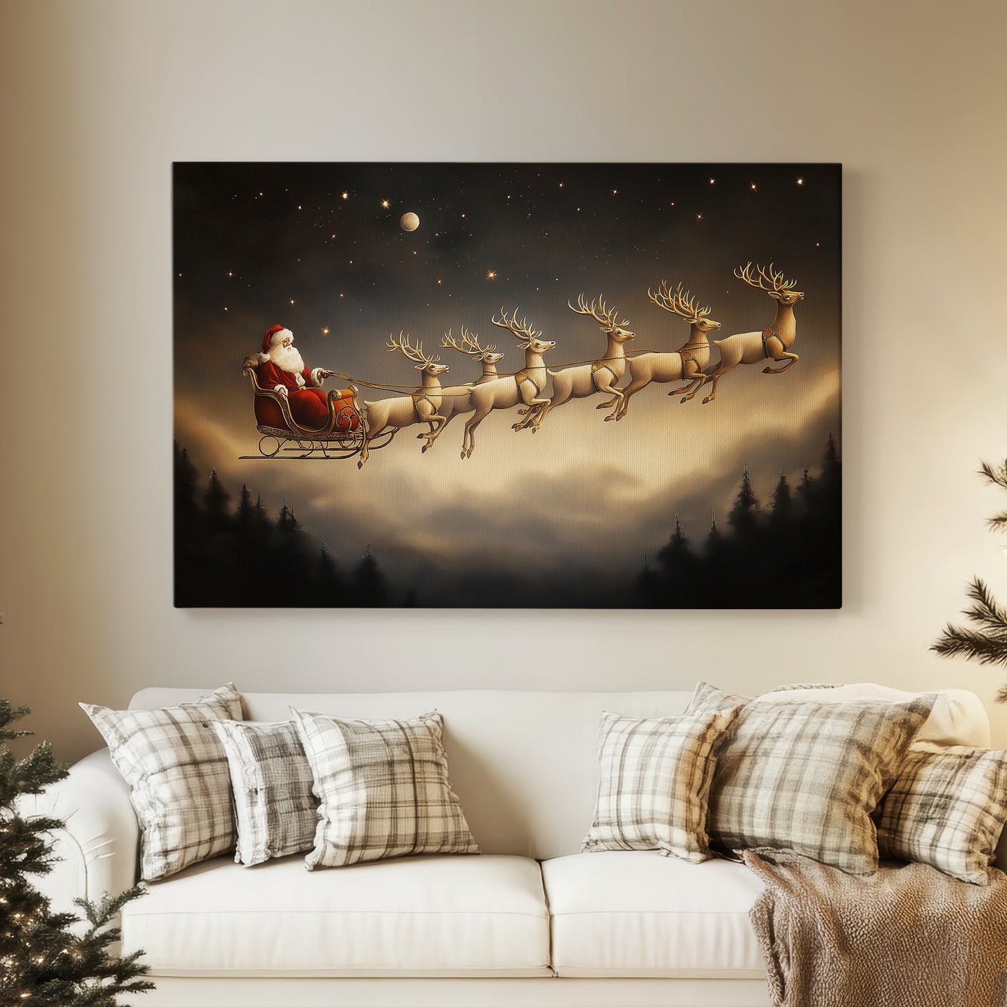Amber Whisper of Candle - Canvas Art Print