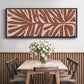 Terra Cotta Block Palms IV - Floater Framed Canvas Print