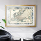 Bordered Map of Europe - Modern Framed Art Print