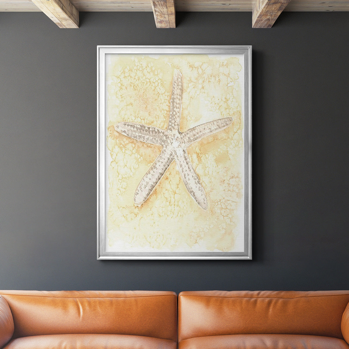 Salty Seashell I - Modern Framed Canvas Print