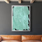Teal Cascade II - Modern Framed Canvas Print